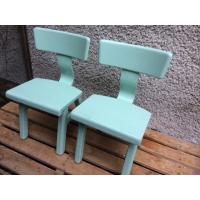 Schoolstoeltjes zachtgroen